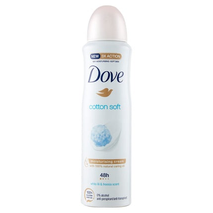 Dove Cotton Soft Deodorant Antiperspirant Without Alcohol 48 Hour Protection 150ml Dove