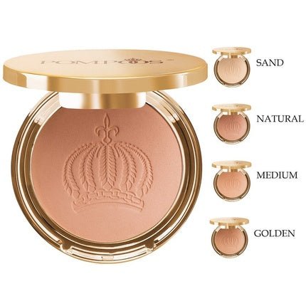 Harald Glööckler Pompöös Cosmetics Compact Powder with Powder Puff Makeup Face Pressed Powder No. 03 Medium 9g - Maison des fragrances