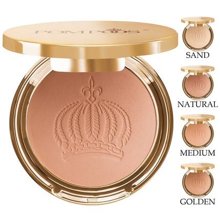 Harald Glööckler Pompöös Cosmetics Pressed Powder Compact with Puff Makeup for Complexion 9g - Shade 01 Sand - Maison des fragrances
