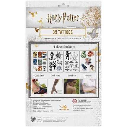 Harry Potter Temporary Tattoos Set of 35 Styles Official Cinereplicas - Maison des fragrances