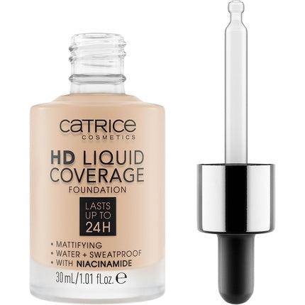 Catrice HD Liquid Coverage Foundation No. 010 Nude Long-Lasting Matte