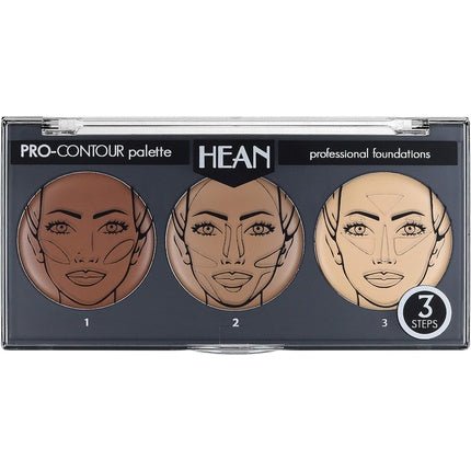 Hean Palette Pro Contour Professional Foundations 3 Steps - Maison des fragrances