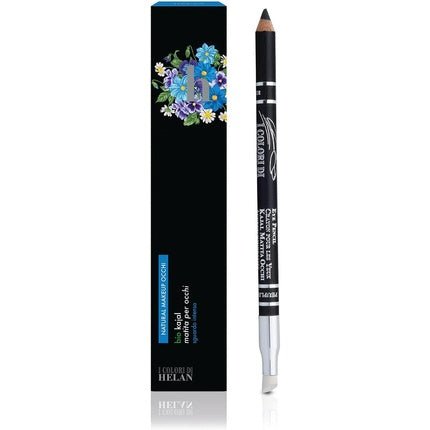 Helan I Colori Bio Black Eyeliner Pencil with Smudger for Intense Make Up Kajal Eyeliner with Vitamin E Long Lasting Eye Liner Pencils Made in Italy - Maison des fragrances