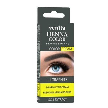 Henna Color Cream for Eyebrows and Eyelashes in Cream 1.1 Graphite 30g Ven - Maison des fragrances