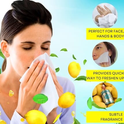 4711 Lemon tte Refreshing Tissue Box Of 10 Eau de Cologne Unisexe