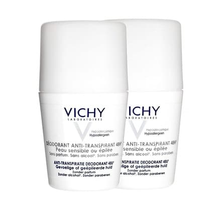 Vichy 48 Hour Antiperspirant Deodorant Rollon For Sensitive And Irritated Skin 2 Pieces Déodorant (Déo) Mixte