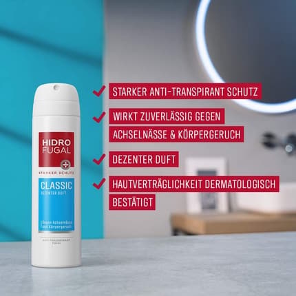 Hidrofugal Hydrofugal Anti - Perspirant Classic Déodorant (Déo) Mixte 150ml - Maison des fragrances