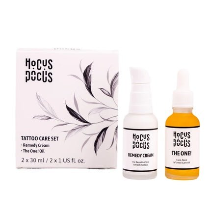 Hocus Pocus Tattoo Care Remedy Cream And The One Tattoo Care Oil Set - 30ml Each - Maison des fragrances