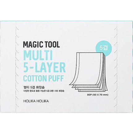 Holika Holika Magic Tool Multi (5 - layer) Cotton Puff 80 Pcs - Maison des fragrances