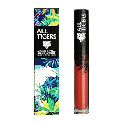 ALL TIGERS Liquid Lipstick Matt Vegan and Natural Long Lasting Rosewood Make Your Mark 683 - Petroleum-Free Lipstick with Organic Ingredients - All Tigers