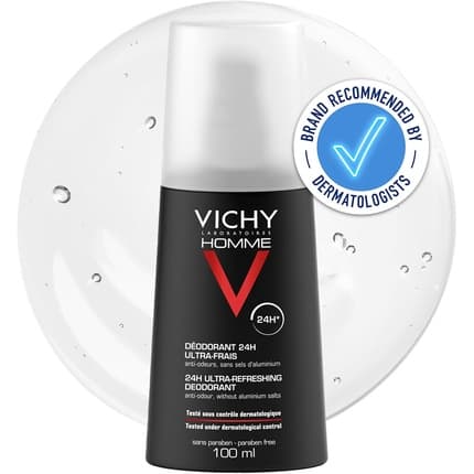 Vichy Deodorant Against Excessive Sweating 24h Ultra Refreshing Deodorant Déodorant (Déo) Homme 100ml