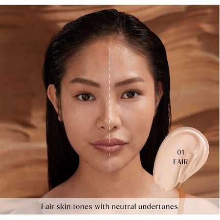HUDA BEAUTY GloWish Multidew Vegan Skin Tint Foundation 01 Fair 1.35 Fl Oz - Maison des fragrances