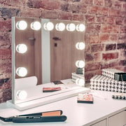 Humanas HS - HM02 Makeup Mirror with LED Lighting - White - Maison des fragrances