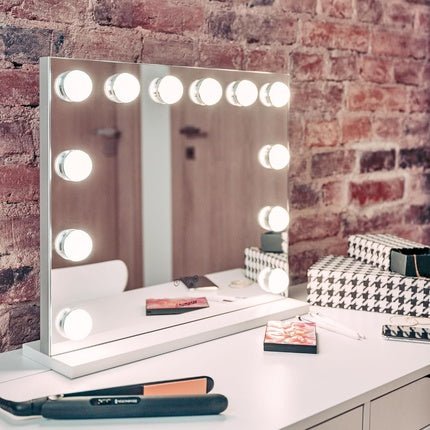 Humanas HS - HM02 Makeup Mirror with LED Lighting - White - Maison des fragrances