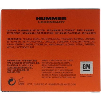 Hummer Legendary Eau De Toilette 75ml - Maison des fragrances