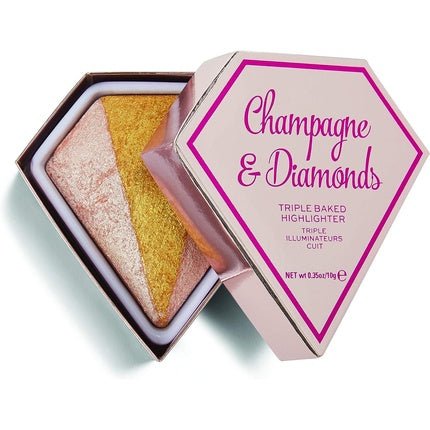 I Heart Revolution Diamond Triple Baked Highlighter Champagne & Diamonds - 10g - Maison des fragrances