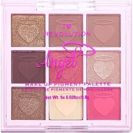 I Heart Revolution Fantasy Angel Makeup Pigment Palette 9 Shades 7.2g - Maison des fragrances