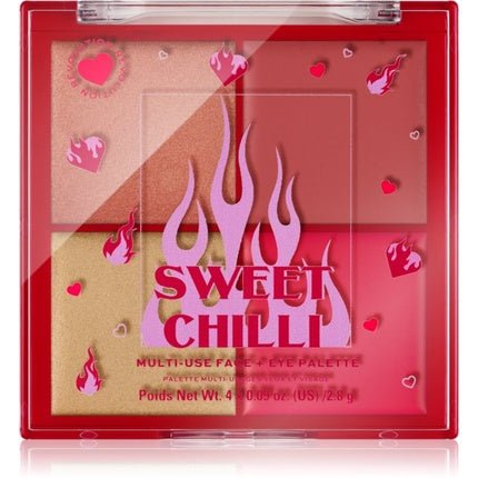 I Heart Revolution Sweet Chilli Blush & Highlight Quad palette 4x0.9 g - Maison des fragrances