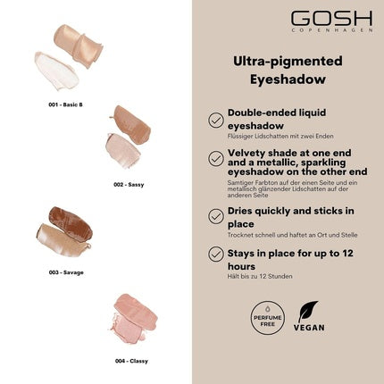 Gosh Eyeconic 2-In-1 Eyeshadow Brown with Matte and Metallic Finish