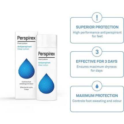 Perspirex Hand and Foot Deodorant Antiperspirant Deodorant Lotion for Sweaty Feet and Sweaty Hands with Up to 3 Days of Protection and Freshness Déodorant (Déo) Mixte 100ml