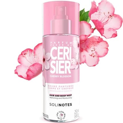 Solinotes Cherry Blossom Fragrance Mist - Refreshing and Moisturizing Eau de Toilette (EDT) Mixte