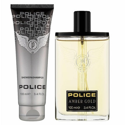 Police Gift Set for Men Eau De Toilette Spray 100ml + Shower Shampoo Police