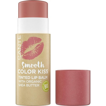 Sante Naturkosmetik Smooth Color Kiss Tinted Lip Balm with Organic Shea Butter 01 Soft Coral 8.5g