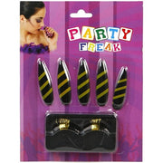 ATOSA Nail and False Eyelashes Kit Bee Design