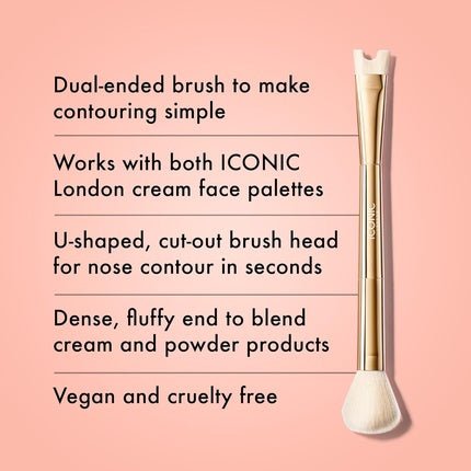 Iconic London Precision Duo Contour Brush - Two Sided Makeup Brush - Maison des fragrances