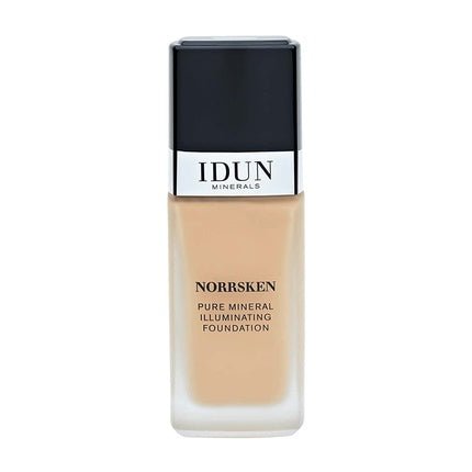 IDUN Minerals Liquid Norrsken Foundation Silky Smooth Coverage Luminous Dewy Finish for Dry and Dull Skin Water Resistant and Vegan Makeup 209 Svea Warm Medium 1.01 oz - Maison des fragrances