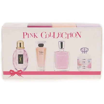 Pink Collection Gift Set: YSL Paris Eau De Parfum 7.5ml - Tresor in Love Eau De Parfum 5ml - Lancôme Miracle Eau De Parfum 5ml - Cacharel Ana Yves Saint Laurent