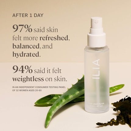 ILIA Blue Light Face Mist Non - Toxic Vegan Cruelty - Free Clean Makeup Travel Size 0.47 fl oz 14 ml - Maison des fragrances