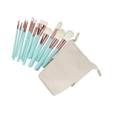 ilu Basic Set 12 Makeup Brushes with Turquoise Bag - Maison des fragrances