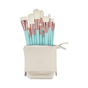 ilu Basic Set 12 Makeup Brushes with Turquoise Bag - Maison des fragrances