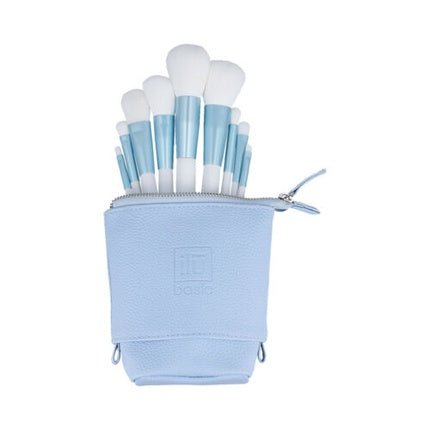 ilu Basic Set 9 Makeup Brushes with Bag Blue - Maison des fragrances