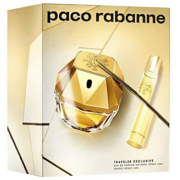 Paco Rabanne Lady Million Eau de Parfum Coffret 80ml and 20ml Spray Paco Rabanne