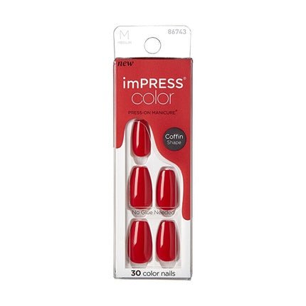 imPRESS Color MC Reddy or Not Self - Adhesive Nails 30 pieces - Maison des fragrances