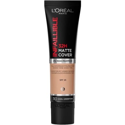 Infallible 24H Matte Cover Foundation 110 Rose Vanilla - Maison des fragrances