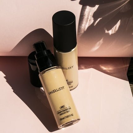 Inglot AMC Cream Foundation with Natural Coverage and Highlighter Formula for Radiant Skin 30ml MW200 - Maison des fragrances