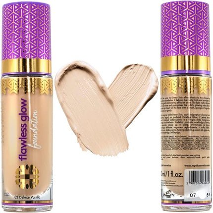 Ingrid Cosmetics BB Cream Make - Up Foundation for Combination Skin High Coverage Waterproof Natural Glow 02 Deluxe Vanilla - Maison des fragrances