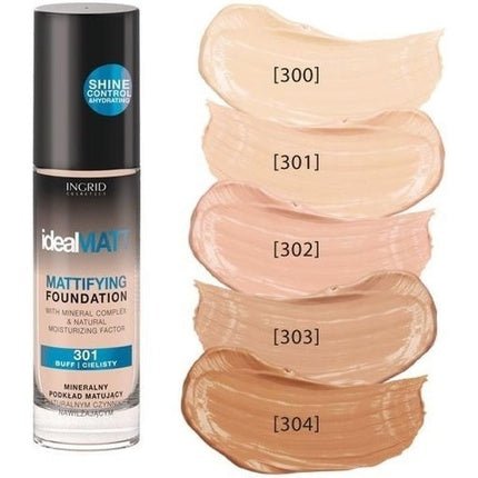 Ingrid Ideal Matt Mattifying Foundation Mineral Mattifying Foundation 303 Dark Natural 30ml - Maison des fragrances