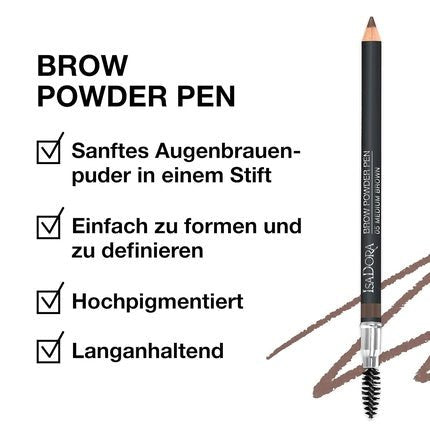 Isadora Brow Powder Pen - 05 Medium Brown, 1.3g - Maison des fragrances