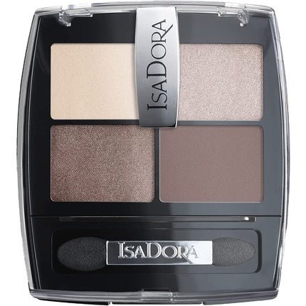 IsaDora Brown Eyeshadow Palette Quartet with Applicator 04 Cappuccino - Maison des fragrances