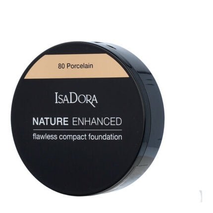 IsaDora Nature Enhanced Flawless Compact Foundation 10g 80 Porcelain - Maison des fragrances