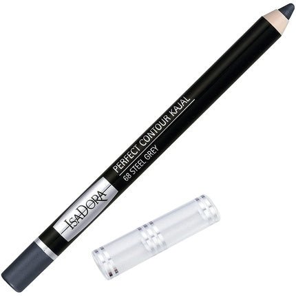 IsaDora Perfect Contour Kajal Grey Eyeliner Pencil Soft Intense Hypoallergenic Long Lasting Eye Liner 68 Steel Grey - Maison des fragrances