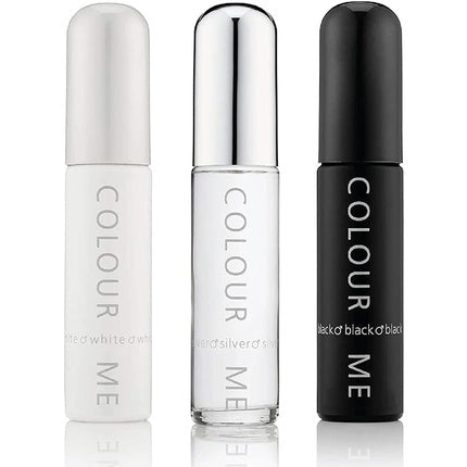 Colour Me White/Silver/Black Triple Pack 3 x Eau De 50ml pour homme