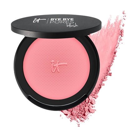 IT Cosmetics Bye Bye Pores Blush Sheer Buildable Color with Silk Hydrolyzed Collagen Peptides Antioxidants 0.192 oz Je Ne Sai Quoi Bright Pink - Maison des fragrances