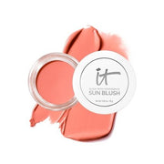 IT Cosmetics Glow with Confidence Sun Cream Blush Blendable Buildable Blush Bronzer Pop Sun - Blushed Color 0.63oz Light Medium 20 Sun Blossom - Maison des fragrances