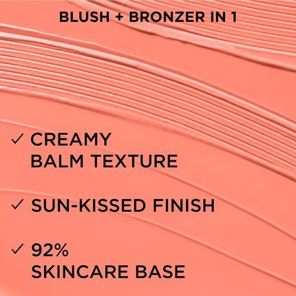 IT Cosmetics Glow with Confidence Sun Cream Blush Blendable Buildable Blush Bronzer Pop Sun - Blushed Color 0.63oz Light Medium 20 Sun Blossom - Maison des fragrances