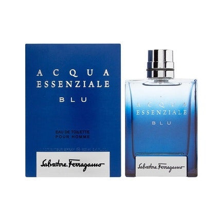 Salvatore Ferragamo Acqua Essenziale Blu Eau de Toilette Spray Pour Homme 1.7oz, 1oz équivaut à 30ml Cedar Lavender Lemon Salvatore Ferragamo